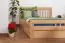 Youth bed K8 "Easy Premium Line" incl. 4 drawers and 2 cover plates, solid beech wood, clearly varnished - 160 x 200 cm 