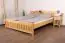 Double bed solid pine wood, Natural Turakos 90 - Measurements 180 x 200 cm