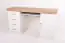 Writing desk Badile 17, Colour: Pine White / Brown - 80 x 147 x 55 cm (h x w x d)