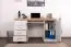 Writing desk Badile 17, Colour: Pine White / Brown - 80 x 147 x 55 cm (h x w x d)