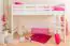 Children's bed / loft bed "Easy Premium Line" K22/n, solid beech, white - Lying surface: 90 x 200 cm