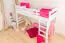 Children's bed / loft bed "Easy Premium Line" K22/n, solid beech, white - Lying surface: 90 x 200 cm