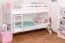 Bunk bed "Easy Premium Line" K19/n, head and foot part with holes, solid beech wood white - 90 x 200 cm (w x l), divisible