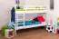 Bunk bed "Easy Premium Line" K17/n, solid beech wood white, Lying surface: 90 x 200 cm (w x l), divisible