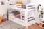 Bunk bed for adults "Easy Premium Line" K18/n incl. 2 drawers and 2 cover panels, headboard with holes, solid beech wood white - 90 x 200 cm, (w x l) divisible