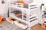 Bunk bed for adults "Easy Premium Line" K18/n incl. 2 drawers and 2 cover panels, headboard with holes, solid beech white - 90 x 200 cm, (w x l) divisible