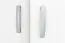 Hinged door cabinet / Wardrobe Potes 01, Colour: White - 209 x 50 x 37 cm (H x W x D)