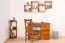Shelf / Corner shelf solid pine wood, Oak coloured Junco 62 - 40 x 30 x 86 cm (W x D x H)
