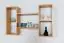 Hanging rack/Wall shelf Pine solid wood Alder color Junco 284 - Dimensions: 66 x 108 x 20 cm (h x W x d)