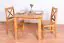 Table Pine Solid wood Alder color Junco 239B - 90 x 90 cm (W x D)