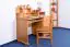 Desk in solid pine, alder colour Junco 188 - Dimensions: 106 x 120 x 57 cm (H x W x D)