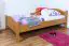 Kid/Youth Bed beech solid wood Alder color 113C, incl. slatted Grate - 100 x 200 cm (W x L)