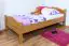 Kid/Youth Bed beech solid wood Alder color 113C, incl. slatted Grate - 100 x 200 cm (W x L)