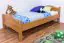Single bed/guest bed Beech solid wood Alder color 113C, incl. Slat Grate - 100 x 200 cm (W x L)