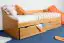 Youth bed/functional bed Pine solid wood Alder color 94, incl. slat grate - 90 x 200 cm (w x l)
