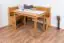 Corner bench solid pine wood, Color: Alder Junco 243 - Dimensions: 84 x 140 x 182 cm (H x W x L)
