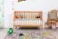 Cot/kid bed Pine solid wood Alder color 103, incl. Slat Grate - 60 x 120 cm (W x L)