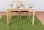 Dining Table Junco 228C, solid pine wood, clear finish - H75 x W70 x L120 cm