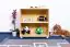 Low 83cm Standard Bookcase Junco 53B, solid pine, clearly varnished - H83 x W80 x D42 cm