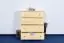 4 Drawer Chest Junco 144, solid pine wood, clearly varnished - H100 x W80 x D42 cm