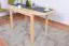 Dining Table Junco 232B, solid pine wood, clear finish - H75 x W75 x L150 cm