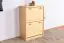 Shoe cabinet solid, natural pine wood Junco 215 - Dimensions 80 x 58 x 30 cm