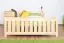 Children's bed / Youth bed 65, solid pine wood, clearly varnished, incl. slatted frame - 140 x 200 cm