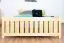 Children's bed / Youth bed 65, solid pine wood, clearly varnished, incl. slatted frame - 140 x 200 cm