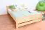 Children's bed / Youth bed 83A, solid pine wood, clear finish - 140 x 200 cm