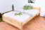 Single bed / Day bed solid, natural beech wood 117, including slatted frame - Measurements 140 x 200 cm