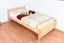 Single bed / Day bed solid, natural beech wood 117, including slatted frame - Measurements 100 x 200 cm