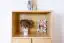 158cm Standard Bookcase Junco 47C, solid pine wood, clearly varnished - 158 x 60 x 42 cm