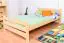 Children's bed / Youth bed 84D, solid pine wood, clear finish - 120 x 200 cm