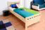 Children's bed / Youth bed 68B, solid pine wood, clearly varnished, incl. slatted bed frame - size 90 x 200 cm