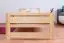 Children's bed / Youth bed 72B, solid pine, clear finish, incl. slatted bed frame - 90 x 200 cm