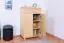 1 Drawer, 2 Door Storage Cabinet Columba 02, solid pine wood, clearly varnished - H124 x W80 x D50 cm