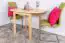 Round Dining Table Junco 231A, solid pine wood, clear finish - H75 x W75 x L120 cm