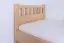 Single bed / Day bed solid, natural beech wood 109, including slats - Measurements 90 x 200 cm