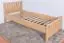 Single bed / Day bed solid, natural beech wood 109, including slats - Measurements 90 x 200 cm