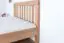 "Easy Premium Line" double bed K8 in extra length 140 x 220 cm, solid beech wood nature