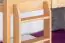 Bunk bed for adults "Easy Premium Line" K18/h incl. lying area and 2 cover panels, headboard with holes, solid beech wood natural - Lying surface: 90 x 200 cm, divisible