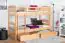 Bunk bed for adults "Easy Premium Line" K18/n incl. 2 drawers and 2 cover panels, headboard with holes, solid beech wood natural - Lying surface: 90 x 200 cm, (w x l) divisible