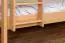 Bunk bed for adults "Easy Premium Line" K19/n, headboard and footboard with holes, solid beech wood natural - 90 x 200 cm (w x l), divisible
