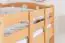 Bunk bed for adults "Easy Premium Line" K19/n incl. 2 drawers and 2 cover panels, headboard and footboard with holes, solid beech wood natural - 90 x 200 cm (w x l), divisible