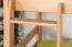 Bunk bed for adults "Easy Premium Line" K20/n, headboard and footboard straight, solid beech wood, natural - 90 x 200 cm (w x l), divisible
