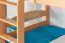 Bunk bed for adults "Easy Premium Line" K21/h incl. lying area and 2 cover panels, head and foot part rounded, solid beech wood, natural - Lying surface: 90 x 200 cm, divisible