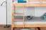 Bunk bed for adults "Easy Premium Line" K21/n incl. 2 drawers and 2 cover panels, head and footboard rounded, solid beech wood, natural - 90 x 200 cm (w x l), divisible