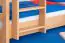 Bunk bed "Easy Premium Line" K18/h incl. lying area and 2 cover panels, headboard with holes, solid beech wood natural - Lying surface: 90 x 200 cm, divisible