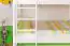Bunk bed "Easy Premium Line" K19/h incl. berth and 2 cover panels, head and foot part with holes, solid beech wood white - 90 x 200 cm (w x l), divisible
