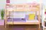 Bunk bed / bunk bed "Easy Premium Line" K18/n, headboard with holes, solid beech wood natural - 90 x 200 cm, (L x W) divisible